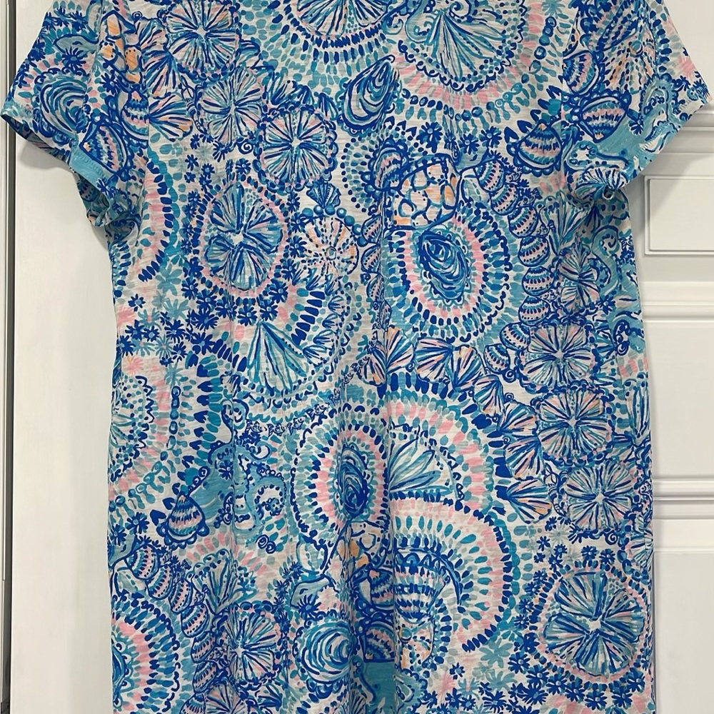 Lilly Pulitzer Geanna Blue Grotto Commotion in the Ocean Size medium